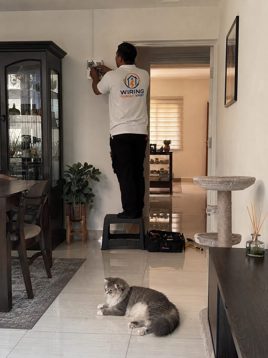 Tukar wall switch Schneider Bangsar